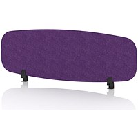 Sch! Acoustic Desktop Screen - Oblong - 1200 x 400mm - Plum Purple
