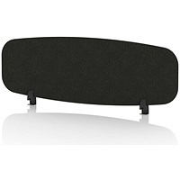 Sch! Acoustic Desktop Screen - Oblong - 1200 x 400mm - Raven Black