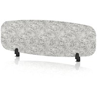 Sch! Acoustic Desktop Screen - Oblong - 1200 x 400mm - Pebble Light Grey