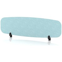 Sch! Acoustic Desktop Screen - Oblong - 1400 x 400mm - Sky Light Blue