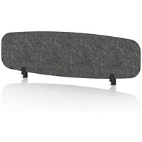 Sch! Acoustic Desktop Screen - Oblong - 1400 x 400mm - Graphite Charcoal