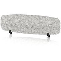 Sch! Acoustic Desktop Screen - Oblong - 1400 x 400mm - Pebble Light Grey