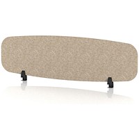 Sch! Acoustic Desktop Screen - Oblong - 1400 x 400mm - Oatmeal Beige