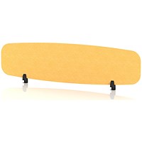 Sch! Acoustic Desktop Screen - Oblong - 1600 x 400mm - Buttercup Yellow
