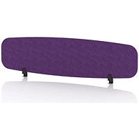 Sch! Acoustic Desktop Screen - Oblong - 1600 x 400mm - Plum Purple