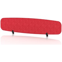 Sch! Acoustic Desktop Screen - Oblong - 1800 x 400mm - Poppy Red