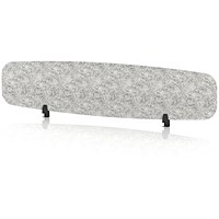 Sch! Acoustic Desktop Screen - Oblong - 1800 x 400mm - Pebble Light Grey
