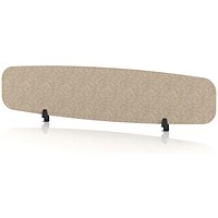 Sch! Acoustic Desktop Screen - Oblong - 1800 x 400mm - Oatmeal Beige