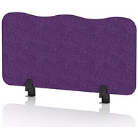 Sch! Acoustic Desktop Screen - Wave - 800 x 400mm - Plum Purple