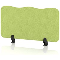 Sch! Acoustic Desktop Screen - Wave - 800 x 400mm - Lime Green