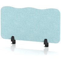 Sch! Acoustic Desktop Screen - Wave - 800 x 400mm - Sky Light Blue