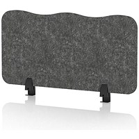 Sch! Acoustic Desktop Screen - Wave - 800 x 400mm - Graphite Charcoal