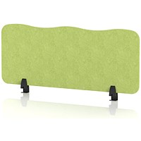 Sch! Acoustic Desktop Screen - Wave - 1000 x 400mm - Lime Green