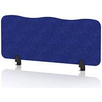 Sch! Acoustic Desktop Screen - Wave - 1000 x 400mm - Cobalt Blue