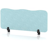 Sch! Acoustic Desktop Screen - Wave - 1000 x 400mm - Sky Light Blue