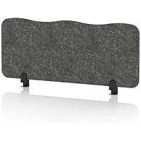 Sch! Acoustic Desktop Screen - Wave - 1000 x 400mm - Graphite Charcoal