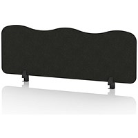 Sch! Acoustic Desktop Screen - Wave - 1200 x 400mm - Raven Black