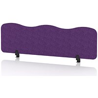 Sch! Acoustic Desktop Screen - Wave - 1400 x 400mm - Plum Purple