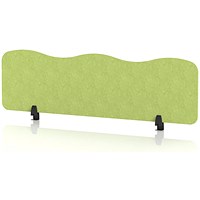 Sch! Acoustic Desktop Screen - Wave - 1400 x 400mm - Lime Green