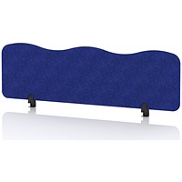 Sch! Acoustic Desktop Screen - Wave - 1400 x 400mm - Cobalt Blue