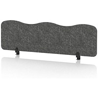 Sch! Acoustic Desktop Screen - Wave - 1400 x 400mm - Graphite Charcoal