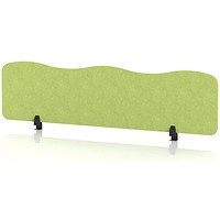 Sch! Acoustic Desktop Screen - Wave - 1600 x 400mm - Lime Green