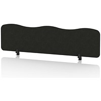 Sch! Acoustic Desktop Screen - Wave - 1600 x 400mm - Raven Black