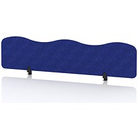 Sch! Acoustic Desktop Screen - Wave - 1800 x 400mm - Cobalt Blue