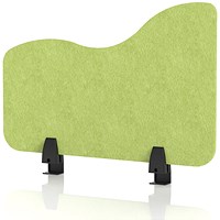 Sch! Acoustic Desktop Side Screen - Wave - 600 x 400mm - Lime Green