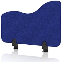 Sch! Acoustic Desktop Side Screen - Wave - 600 x 400mm - Cobalt Blue