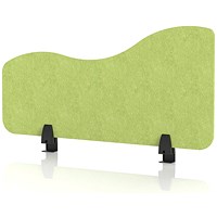 Sch! Acoustic Desktop Side Screen - Wave - 800 x 400mm - Lime Green