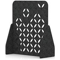 Sch! Acoustic Floor Standing Screen - Petal - Graphite Charcoal - 1400mm