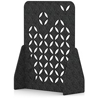 Sch! Acoustic Floor Standing Screen - Petal - Graphite Charcoal - 1600mm