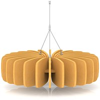 Sch! Acoustic Ceiling Baffles - Shade - Type A - 600mm Wide x 150mm High - Buttercup Yellow