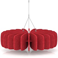 Sch! Acoustic Ceiling Baffles - Shade - Type A - 600mm Wide x 150mm High - Poppy Red