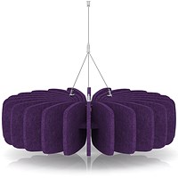 Sch! Acoustic Ceiling Baffles - Shade - Type A - 600mm Wide x 150mm High - Plum Purple