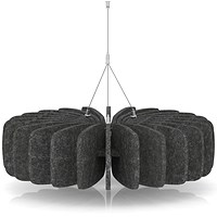 Sch! Acoustic Ceiling Baffles - Shade - Type A - 600mm Wide x 150mm High - Graphite Charcoal