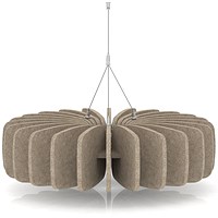 Sch! Acoustic Ceiling Baffles - Shade - Type A - 600mm Wide x 150mm High - Oatmeal Beige