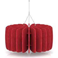 Sch! Acoustic Ceiling Baffles - Shade - Type A - 600mm Wide x 300mm High - Poppy Red