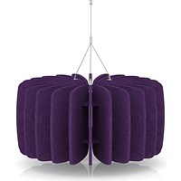 Sch! Acoustic Ceiling Baffles - Shade - Type A - 600mm Wide x 300mm High - Plum Purple