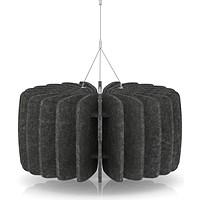 Sch! Acoustic Ceiling Baffles - Shade - Type A - 600mm Wide x 300mm High - Graphite Charcoal