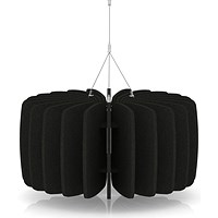 Sch! Acoustic Ceiling Baffles - Shade - Type A - 600mm Wide x 300mm High - Raven Black