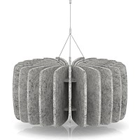 Sch! Acoustic Ceiling Baffles - Shade - Type A - 600mm Wide x 300mm High - Pebble Light Grey