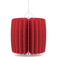Sch! Acoustic Ceiling Baffles - Shade - Type A - 600mm Wide x 600mm High - Poppy Red