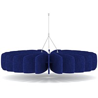 Sch! Acoustic Ceiling Baffles - Shade - Type A - 900mm Wide x 150mm High - Cobalt Blue