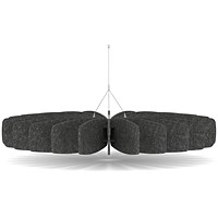 Sch! Acoustic Ceiling Baffles - Shade - Type A - 1200mm Wide x 150mm High - Graphite Charcoal