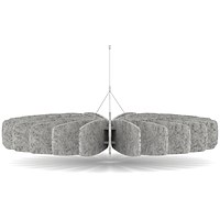Sch! Acoustic Ceiling Baffles - Shade - Type A - 1200mm Wide x 150mm High - Pebble Light Grey