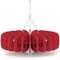 Sch! Acoustic Ceiling Baffles - Shade - Type B - 600mm Wide x 150mm High - Poppy Red