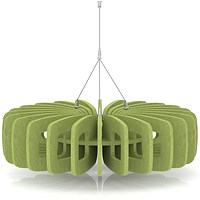 Sch! Acoustic Ceiling Baffles - Shade - Type B - 600mm Wide x 150mm High - Lime Green