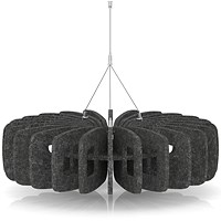 Sch! Acoustic Ceiling Baffles - Shade - Type B - 600mm Wide x 150mm High - Graphite Charcoal